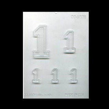 תבנית ליציקת שוקולד ספרה1 תאים לקישוטי עוגה, עוגות יום הולדת, מסיבות, בשילוב זילופים וקצפת.