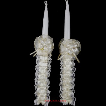 זוג נרות מעוצבים לקערת חינה( להמחשה בלבד)